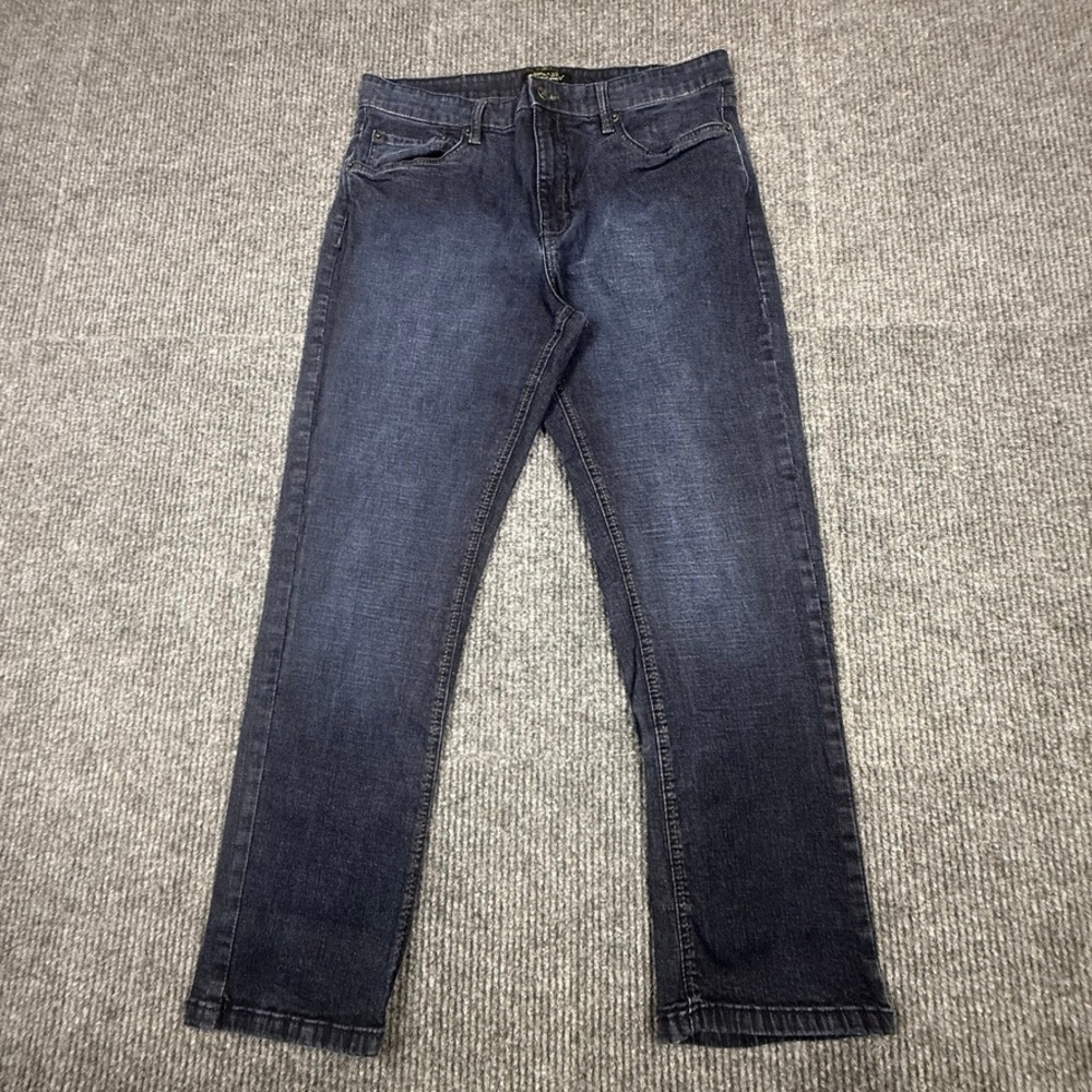 Urban Star Mens Dark Wash Straight Leg Comfort Stretch Jeans 36x30 02513692CU